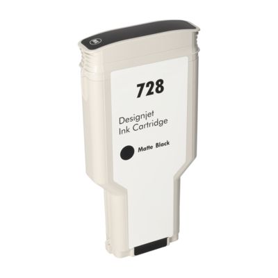 Druckerpatrone kompatibel mit HP F9J68A (728) - Mattschwarz - Extra hohe Kapazität
