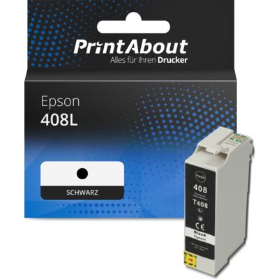Druckerpatrone kompatibel mit Epson 408L (C13T09K14010) - Schwarz - Hohe Kapazität