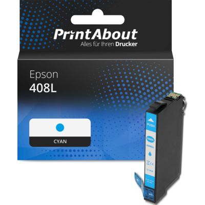 Druckerpatrone kompatibel mit Epson 408L (C13T09K24010) - Cyan - Hohe Kapazität