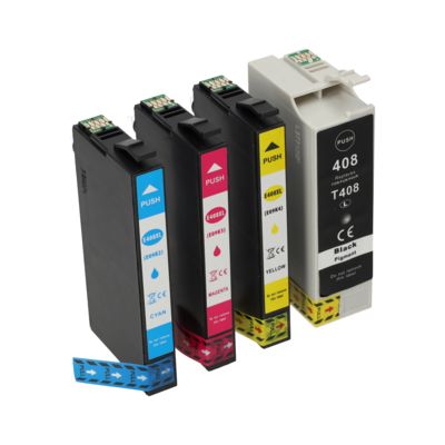 Druckerpatrone kompatibel mit Epson 408L (C13T09K41/42/43/44010) - 4-farbig - Hohe Kapazität - Multipack