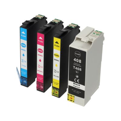 Druckerpatrone kompatibel mit Epson 408L (C13T09K41/42/43/44010) - 4-farbig - Hohe Kapazität - Multipack