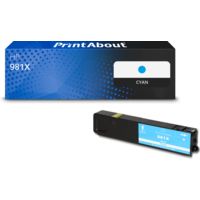 Druckerpatrone kompatibel mit HP 981X (L0R09A) - Cyan - Hohe Kapazität