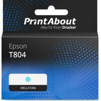 Druckerpatrone kompatibel mit Epson T804 (C13T804500) - Hellcyan