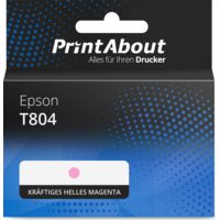 Druckerpatrone kompatibel mit Epson T804 (C13T804600) - Kräftiges helles Magenta