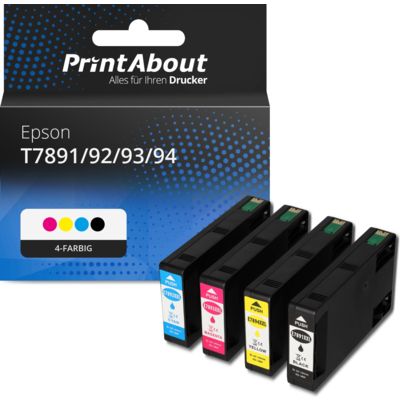 Druckerpatrone kompatibel mit Epson T7891/92/93/94 - 4-farbig - Multipack