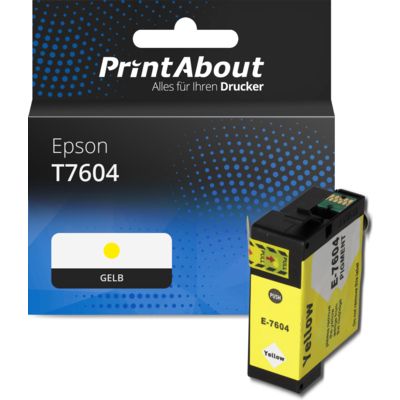 Druckerpatrone kompatibel mit Epson T7604 - Gelb