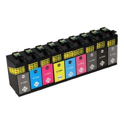 Druckerpatrone kompatibel mit Epson T7601/02/03/04/05/06/07/08/09 - Farb-Multipack - Multipack