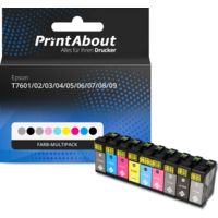 Druckerpatrone kompatibel mit Epson T7601/02/03/04/05/06/07/08/09 - Farb-Multipack - Multipack