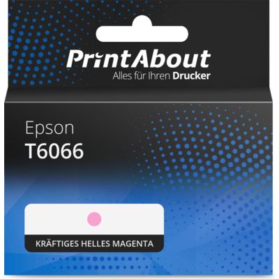 Druckerpatrone kompatibel mit Epson T6066 - Kräftiges helles Magenta - Hohe Kapazität