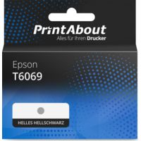 Druckerpatrone kompatibel mit Epson T6069 - Helles Hellschwarz - Hohe Kapazität