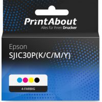 Druckerpatrone kompatibel mit Epson SJIC30P(K/C/M/Y) - 4-farbig - Multipack