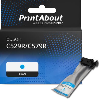 Druckerpatrone kompatibel mit Epson C529R/C579R  (T01C200) - Cyan - Hohe Kapazität