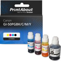 Druckerpatrone kompatibel mit Canon GI-50PGBK/C/M/Y - 4-farbig - Hohe Kapazität - Multipack