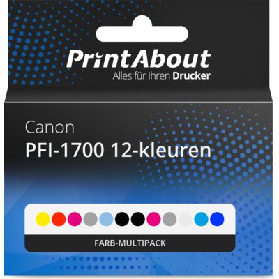 Druckerpatrone kompatibel mit Canon PFI-1700 12-kleuren - Farb-Multipack - Multipack