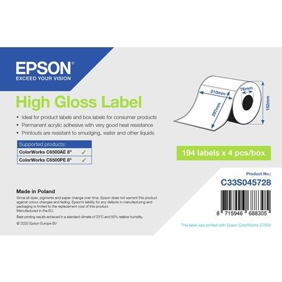 Epson C33S045728 - Weiß - Etikett