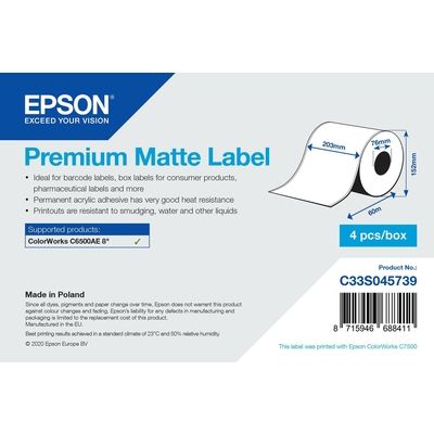 Epson C33S045739 - Weiß - Etikett