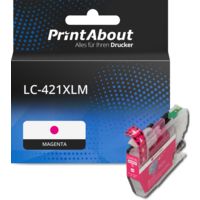 Druckerpatrone kompatibel mit Brother LC-421XLM - Magenta - Hohe Kapazität