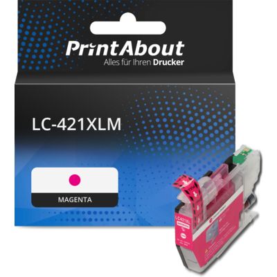 Druckerpatrone kompatibel mit Brother LC-421XLM - Magenta - Hohe Kapazität