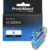 Druckerpatrone kompatibel mit Brother LC-422XLC - Cyan - Hohe Kapazität