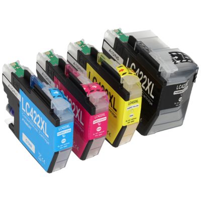 Druckerpatrone kompatibel mit Brother LC-422XLVAL - 4-farbig - Hohe Kapazität - Multipack