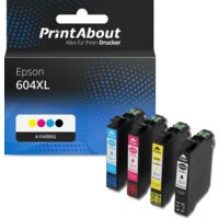 Druckerpatrone kompatibel mit Epson 604XL (C13T10H64010) - 4-farbig - Hohe Kapazität - Multipack