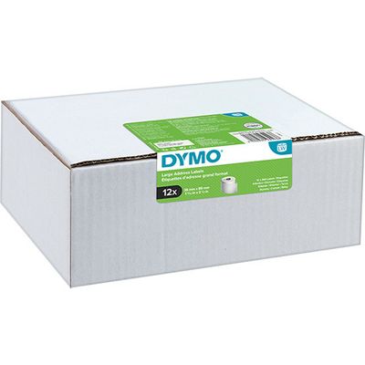 Dymo 2093093 (12 stuks) - Schwarz auf weiß - Etikett