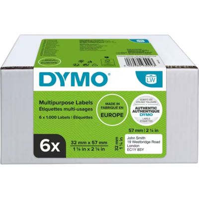 Dymo 2093094 (6 stuks) - Schwarz auf weiß - Etikett