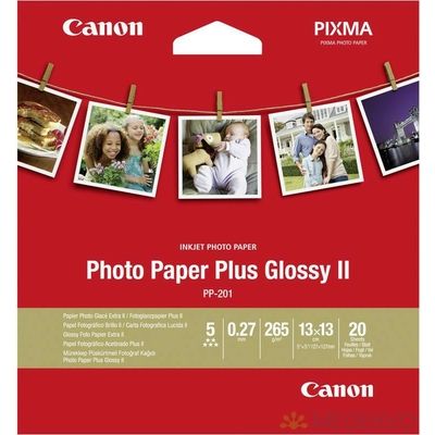 Canon PP-201 photo paper plus glossy II 265 grams 13 x 13 cm (20 vel) - Fotopapier