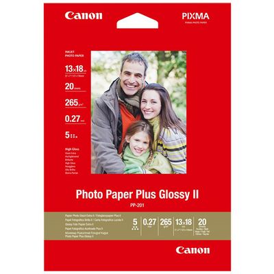 Canon PP-201 photo paper plus glossy II 265 grams 13 x 18 cm (20 vel) - Fotopapier