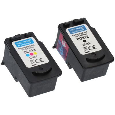 Druckerpatrone kompatibel mit Canon PG-510 + CL-511 - Schwarz + 3 Farben - Multipack