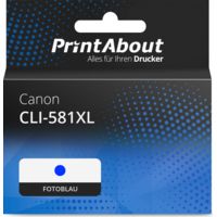 Druckerpatrone kompatibel mit Canon CLI-581XL - Fotoblau - Hohe Kapazität
