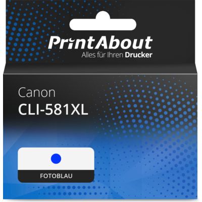 Druckerpatrone kompatibel mit Canon CLI-581XL - Fotoblau - Hohe Kapazität