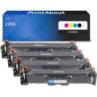 Toner kompatibel mit HP 220A (W2200/01/02/03A) - 4-farbig - Multipack