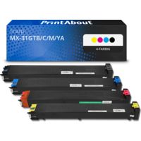 Toner kompatibel mit Sharp MX-31GTB/C/M/YA - 4-farbig - Multipack