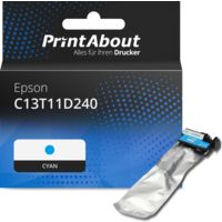 Druckerpatrone kompatibel mit Epson C13T11D240 - Cyan - Hohe Kapazität