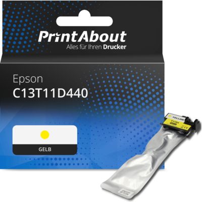 Druckerpatrone kompatibel mit Epson C13T11D440 - Gelb - Hohe Kapazität