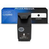 Toner kompatibel mit Lexmark C2320K0 - Schwarz