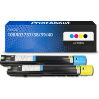 Toner kompatibel mit Xerox 106R03737/38/39/40 - 4-farbig - Extra hohe Kapazität - Multipack