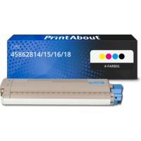 Toner kompatibel mit OKI 45862814/15/16/18 - 4-farbig - Multipack