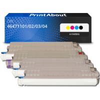 Toner kompatibel mit OKI 46471101/02/03/04 - 4-farbig - Multipack
