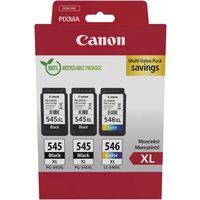 Canon PG-545XL + PG-545XL + CL-546XL Tintenpatronen Multipack mit hoher Kapazität