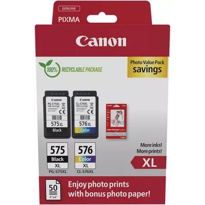 Canon PG-575XL/CL-576XL - Schwarz + 3 Farben - Druckerpatrone - Multipack