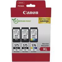 Canon PG-575XL + PG-575XL + CL-576XL - Schwarz + 3 Farben - Druckerpatrone - Multipack