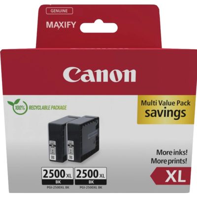 Canon PGI-2500XL Twin pack - Schwarz - Druckerpatrone - Multipack