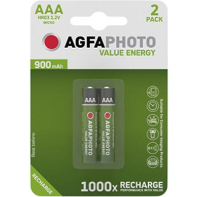 Agfaphoto Wiederaufladbare Micro AAA 2 Stück Batterie