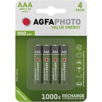 Agfaphoto Wiederaufladbare Micro AAA 4er-Pack Batterie