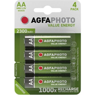 Agfaphoto Wiederaufladbare Mignon AA 4er-Pack Batterie