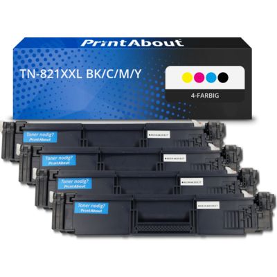 Toner kompatibel mit Brother TN-821XXL BK/C/M/Y - 4-farbig - Extra hohe Kapazität - Multipack