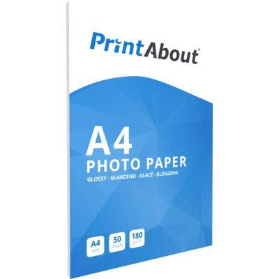 PrintAbout Premium Hochglanz A4 180 g/m² (50 Blatt)