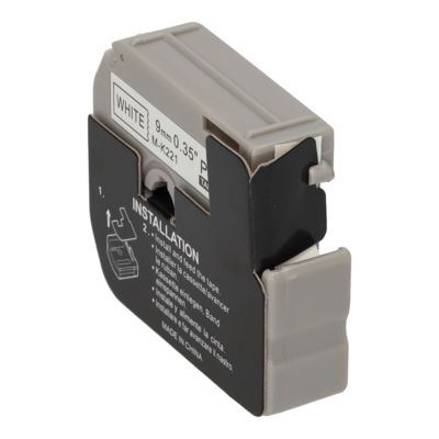 Schriftband kompatibel mit Brother M-K221 - (9 mm) - Schwarz auf weiß